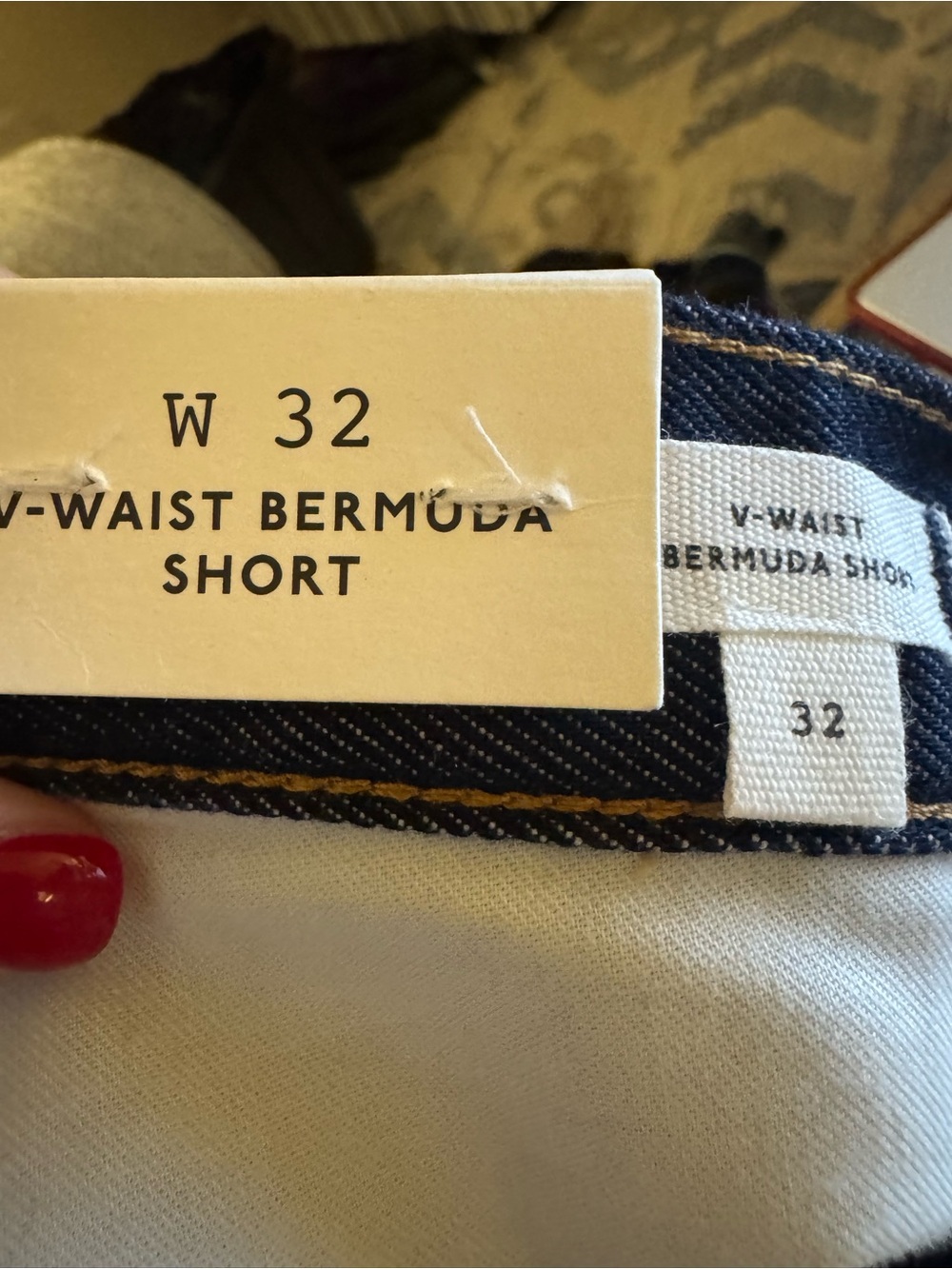 Madewell Women's V-Waist Bermuda Denim Shorts 32 Dark Wash NWT - Picture 7 of 11
